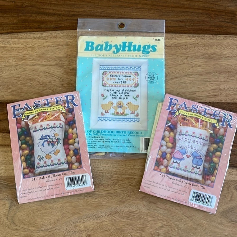 NEW Dimensions And The Sugarplum Express Vintage Cross Stitch Craft Kit Bundle